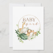Goud en groen olievlek Baby shower Safari Kaart (Achterkant)