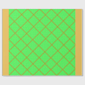 Goud en groen omslagpapier cadeaupapier (Vlak)