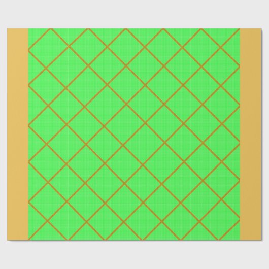 Goud en groen omslagpapier cadeaupapier (Vlak)