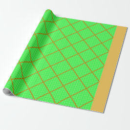 Goud en groen omslagpapier cadeaupapier