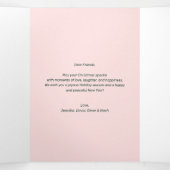 Goud en groen, rood | Fantastische en heldere kers Drieluik Wenskaart (Binnenkant midden)