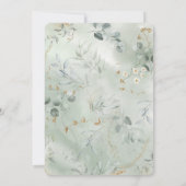 Goud en Groen Save The Date Sjabloon Kaart (Achterkant)