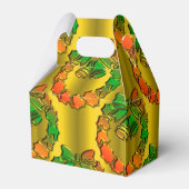 Goud en Groen Slankerend kerstfeest Bedankdoosjes (Achterkant)