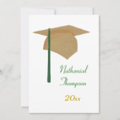 Goud en groen stuifmeel en tasseluitvindingen kaart (Voorkant)