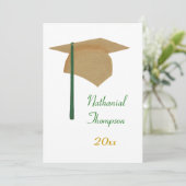 Goud en groen stuifmeel en tasseluitvindingen kaart (Staand voorkant)