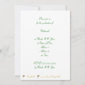 Goud en groen stuifmeel en tasseluitvindingen kaart (Achterkant)