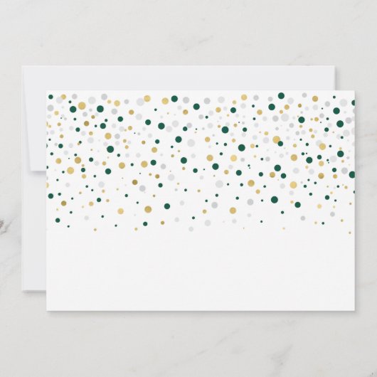 Goud en groene ballonnen Modern Adult Birthday Par Kaart (Achterkant)