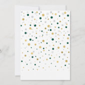 Goud en groene ballonnen Modern Adult Birthday Par Kaart (Achterkant)