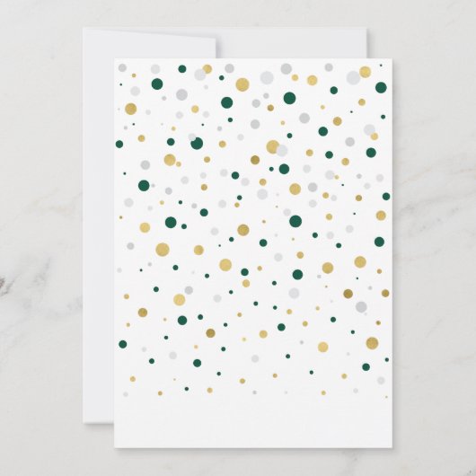 Goud en groene ballonnen Modern Adult Birthday Par Kaart (Achterkant)