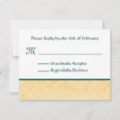 Goud en groene bloemen RSVP Groot (Achterkant)