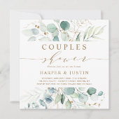 Goud en groene botanische stelletjes — Square Kaart (Voorkant)