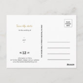  Goud en Groene Eucalyptus Bewaar de Datum Briefkaart (Achterkant)