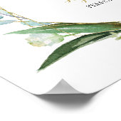  goud en groene eucalyptus welkomstbruiloft poster (Hoek)