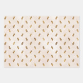 Goud en groene Natuur Lantaarns Papierbladen oppak Inpakpapier Vel (Voorkant 3)