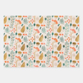 Goud en groene Natuur Lantaarns Papierbladen oppak Inpakpapier Vel (Voorkant 2)