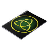 goud en groene triquetra notitieboek (Linkerzijde)