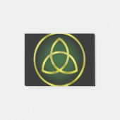 goud en groene triquetra post-it® notes (Voorkant)