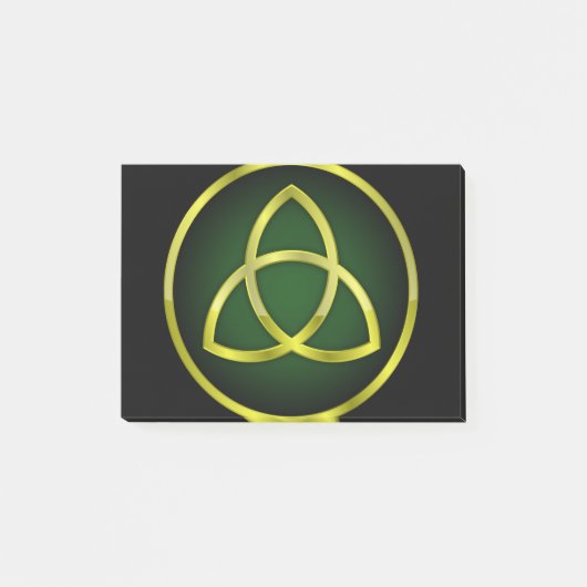 goud en groene triquetra post-it® notes (Voorkant)