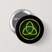 goud en groene triquetra ronde button 5,7 cm (Voorkant /achterkant)