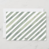 Goud en groene Waterverf Winterolie Feestdagenkaart (Achterkant)