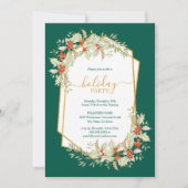 Goud en Holly | Geometrische feestdag Kaart (Voorkant)