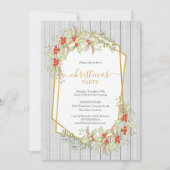 Goud en Holly | Geometrische landfeestdag Kaart (Voorkant)