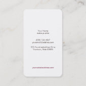 Goud en Hot Roze Confetti Beauty Salon Visitekaartje (Achterkant)