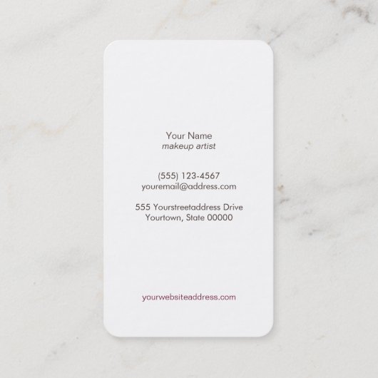 Goud en Hot Roze Confetti Beauty Salon Visitekaartje (Achterkant)