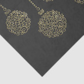 Goud en houtskool — Elegant Holiday Party Tissuepapier (Detail)
