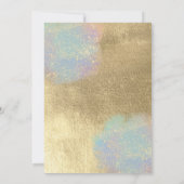 Goud en iriserende textuur Nieuwjaarsfeest Kaart (Achterkant)