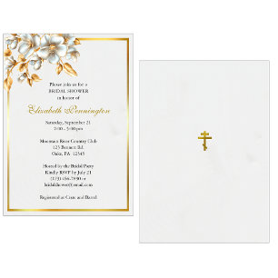 Goud en Ivoor Orthodox Christelijk Vrijgezellenfee Kaart