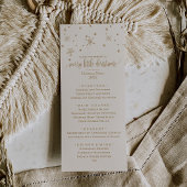 Goud en Ivoor Sneeuwvlok Kerstdiner Menu