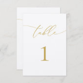 Goud en Ivoor Tafelnummers (Voorkant / Achterkant)