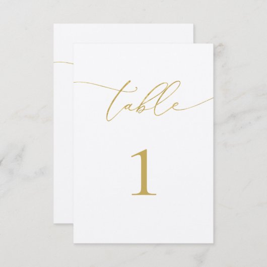 Goud en Ivoor Tafelnummers (Voorkant / Achterkant)