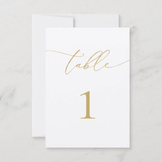 Goud en Ivoor Tafelnummers (Achterkant)