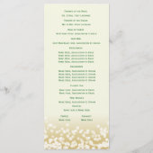 Goud en Ivoor Twinkle Lights Programmakaart (Achterkant)