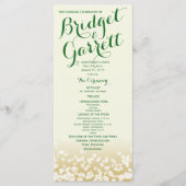 Goud en Ivoor Twinkle Lights Programmakaart (Voorkant)