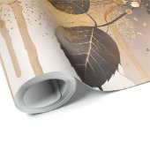 Goud en Kasjmier Roos Cadeaupapier (Rol Hoek)