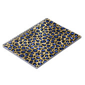 Goud en koninklijk blauw Glam-luipspuiten afdrukke Notitieboek (Linkerzijde)