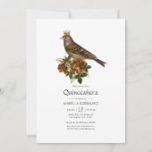 Goud en Koper  Chic Quinceañera Kaart (Voorkant)