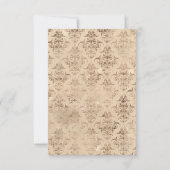 Goud en Koper Chic Quinceañera RSVP Kaartje (Achterkant)