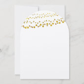 Goud en koper Garland Modern Font Wedding Kaart (Achterkant)