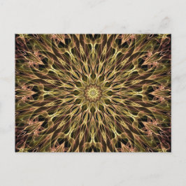 Goud en koper Kaleidoscoop Briefkaart