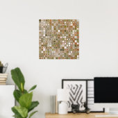 Goud en kopermozaïek poster (Thuiskantoor)
