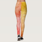  goud en koraal regenboog ontwerp leggings (Achterkant)