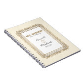 Goud en langdradig Klassiek Elegant Wedding Planne Notitieboek (Rechterzijde)