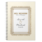Goud en langdradig Klassiek Elegant Wedding Planne Notitieboek (Voorkant)