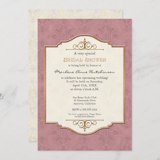 Goud en langskoud Klassiek Elegant Vrijgezellenfee Kaart (Voorkant / Achterkant)