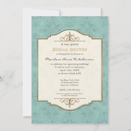 Goud en langskoud Klassiek Elegant Vrijgezellenfee Kaart (Voorkant)