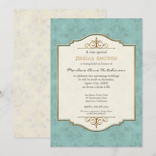 Goud en langskoud Klassiek Elegant Vrijgezellenfee Kaart (Voorkant / Achterkant)